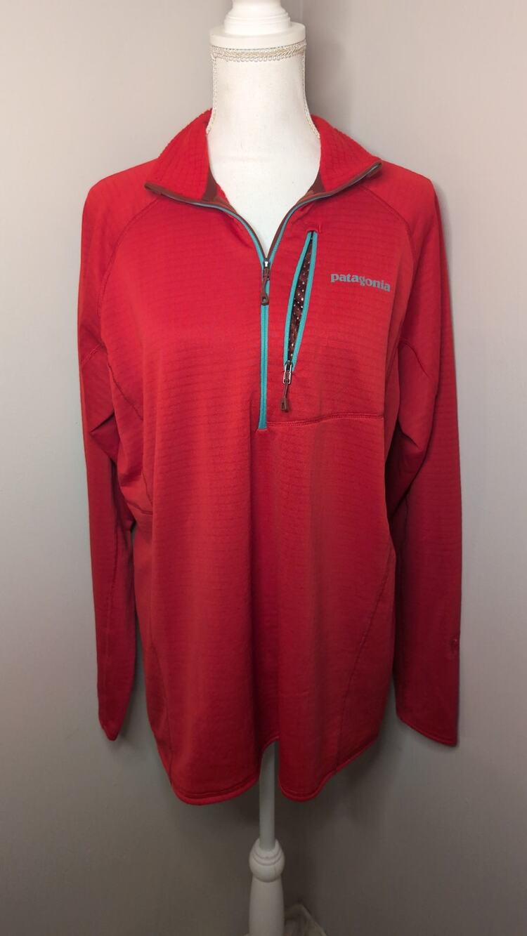 Patagonia Women’s R1 Polartec Power Grid Pullover Red XL